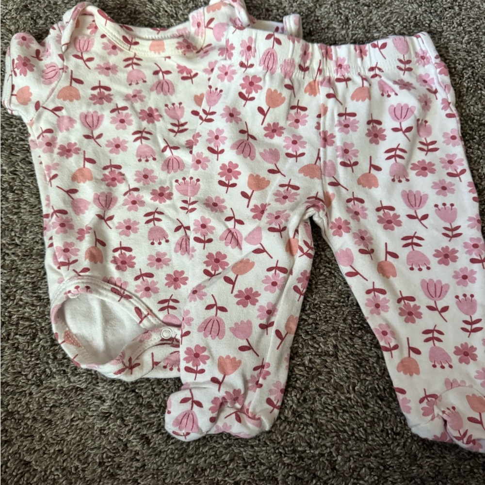 Little Joy Floral Baby Onesie and Pants Set